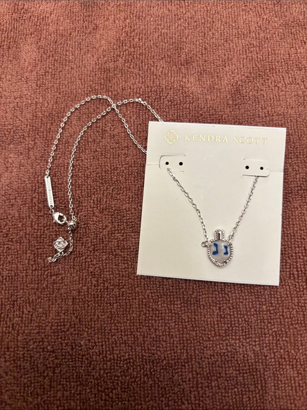 Kendra Scott Dreidel Silver Necklace